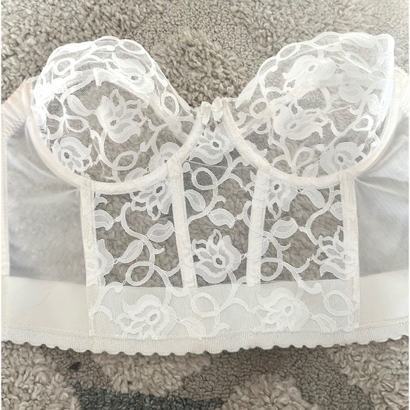 Vintage 36C, Union Made, Victoria's Secret White Lace Bra Bustier, Price is Firm - Picture 1 of 10